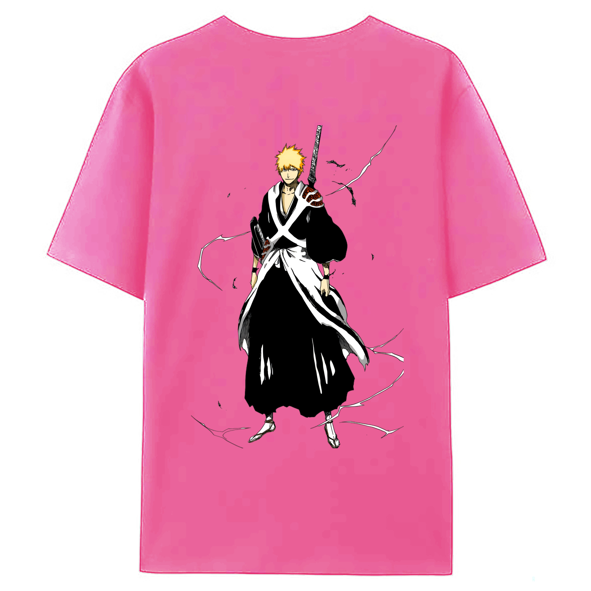 （画像用） ブリーチ 黒崎一護（くろさき いちご）BLEACH Kurosaki Ichigo レディース半袖Tシャツ(バックプリント)